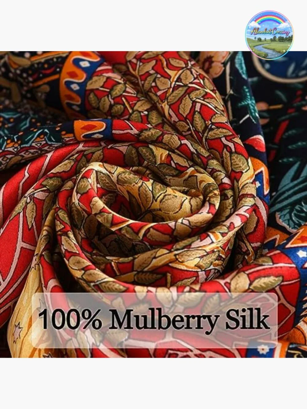 100% Mulberry Silk Square Scarf, Hair Head Scarf, Neckerchief